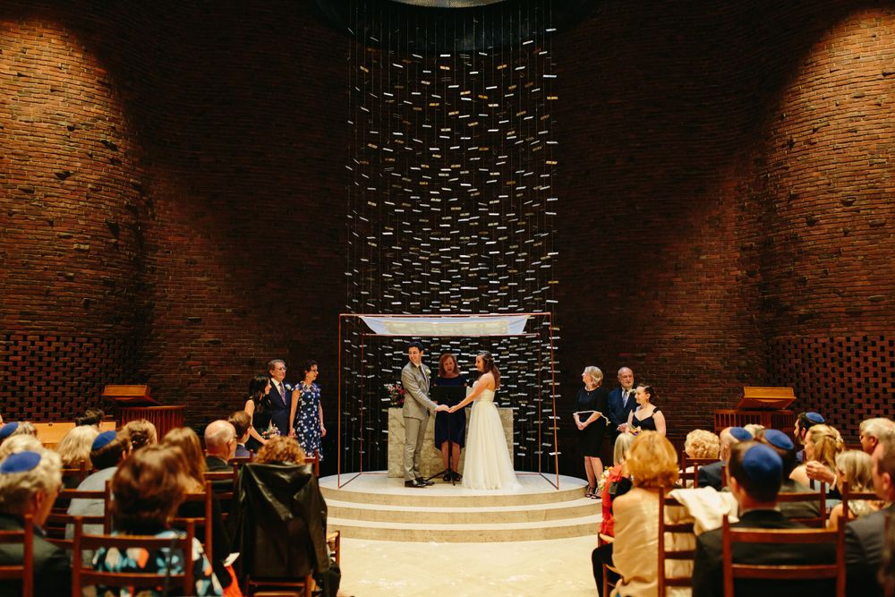 Traditional Jewish wedding ceremony at the MIT Chapel in Cambridge, MA followed by reception at Commonwealth Kitchen