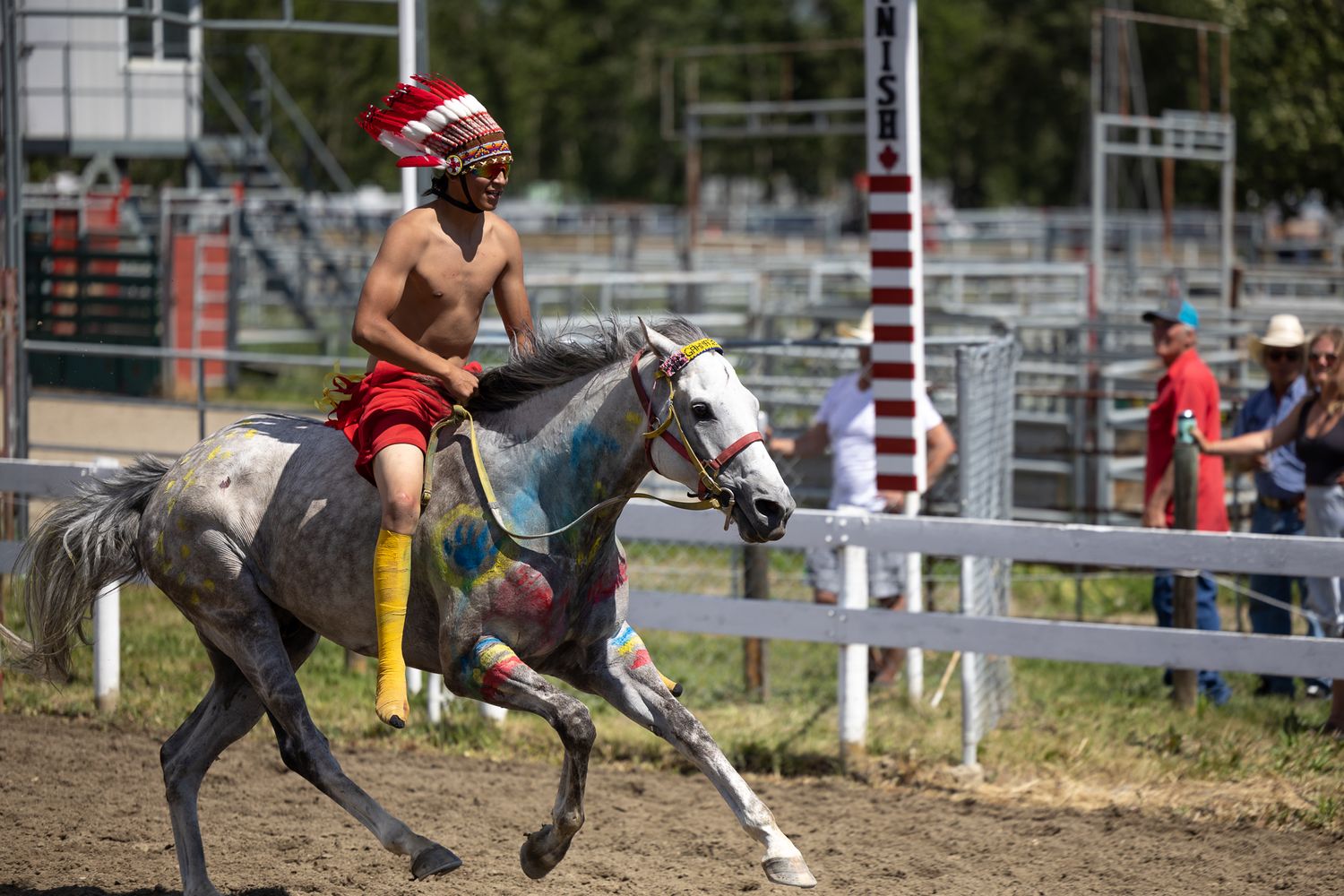 Indigenous Relay Horse Races, Millarville Ab