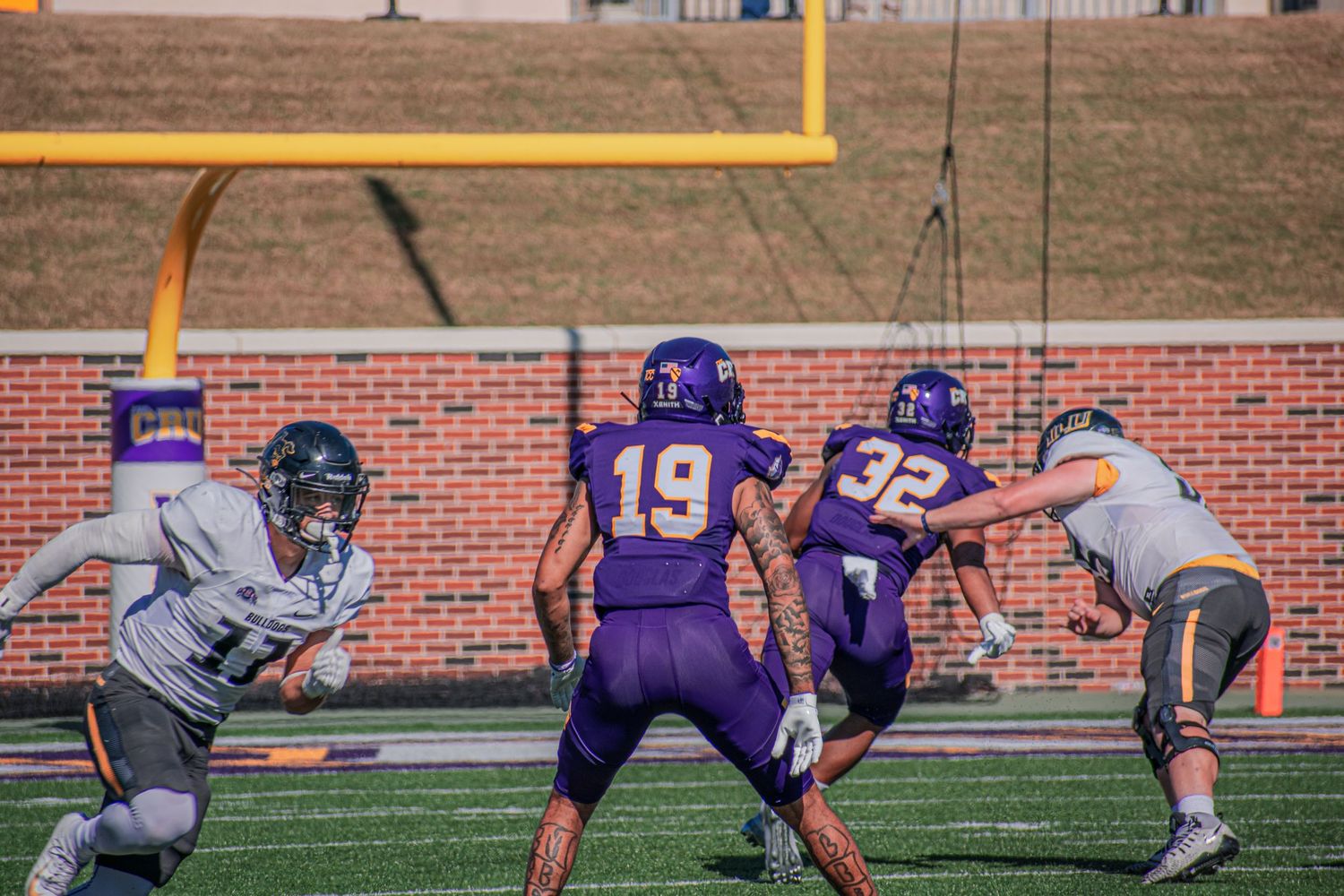 Image of football player action shot