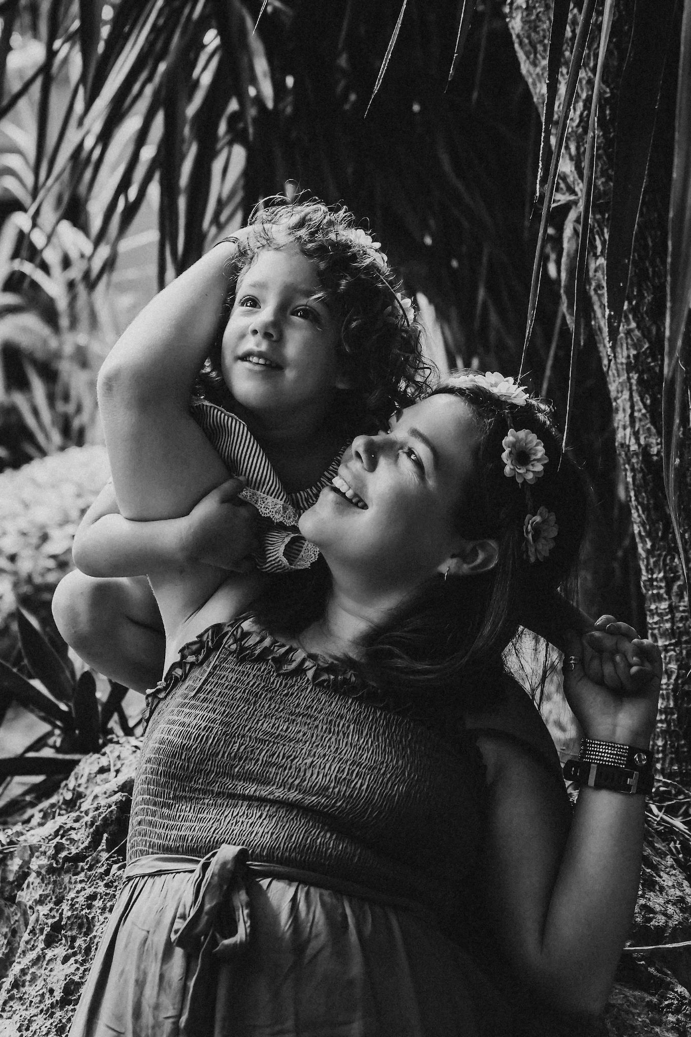 Mother and daughter portrait