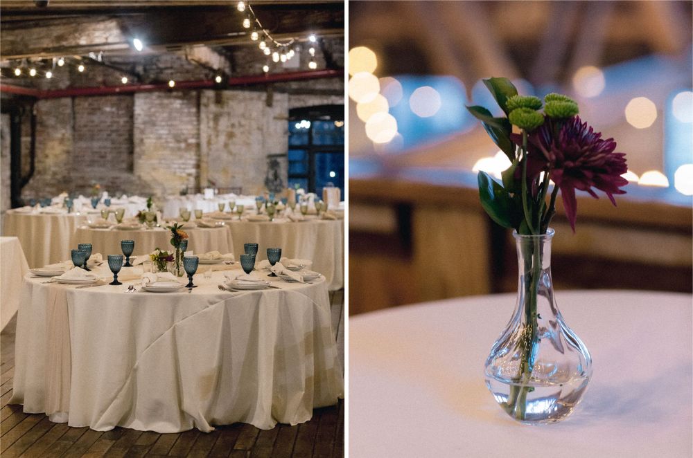 Industrial reception details of tables