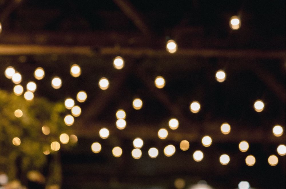 fairy lights blurred