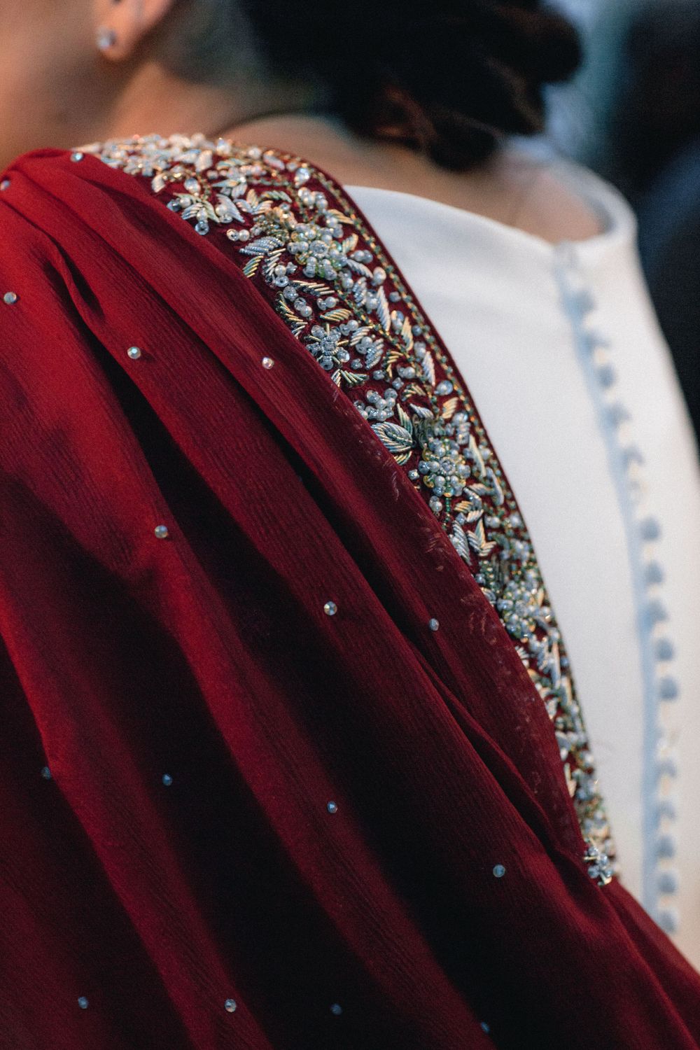 detail of Pakistani bride dress