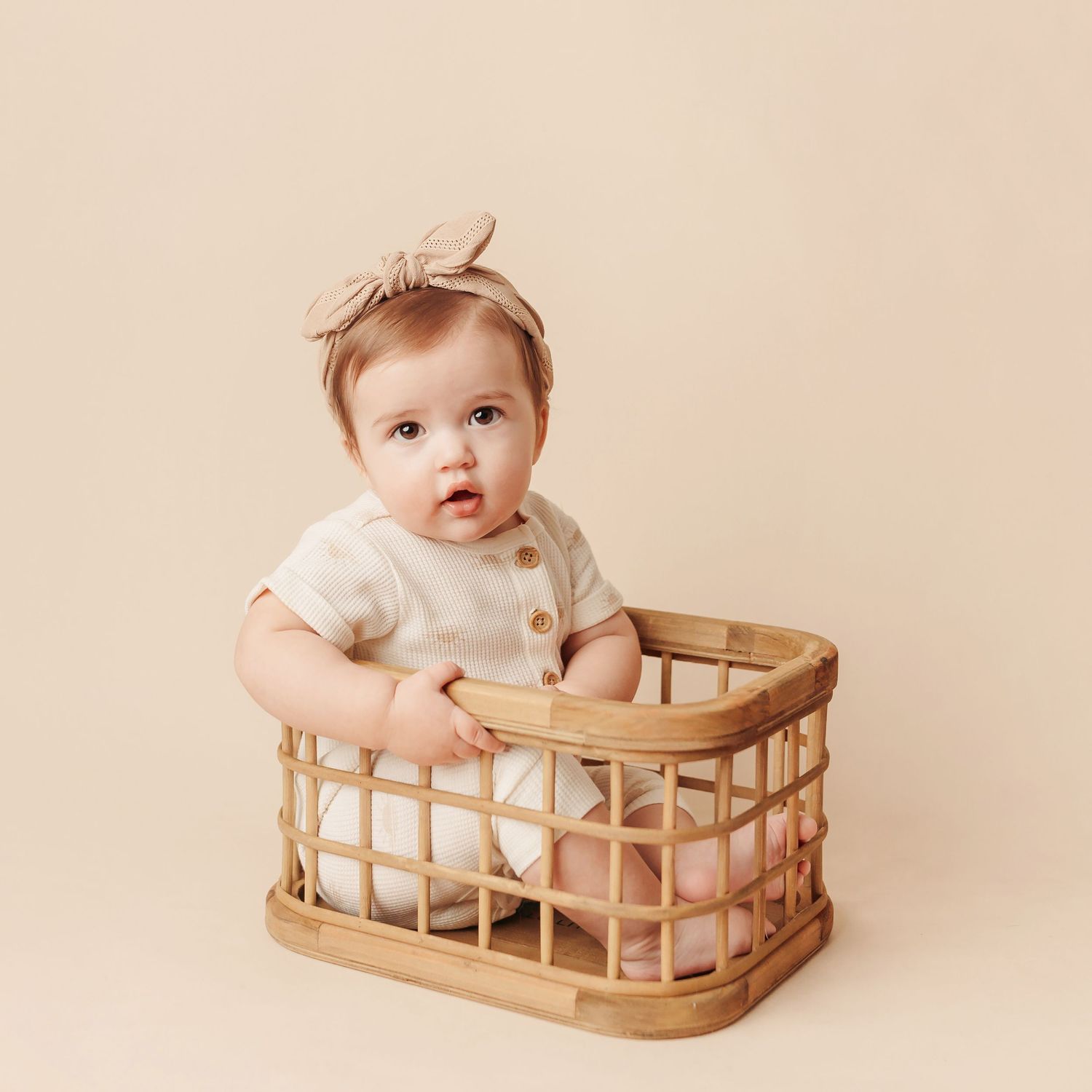Baby girl at her milestone photography session in Tulsa,OK