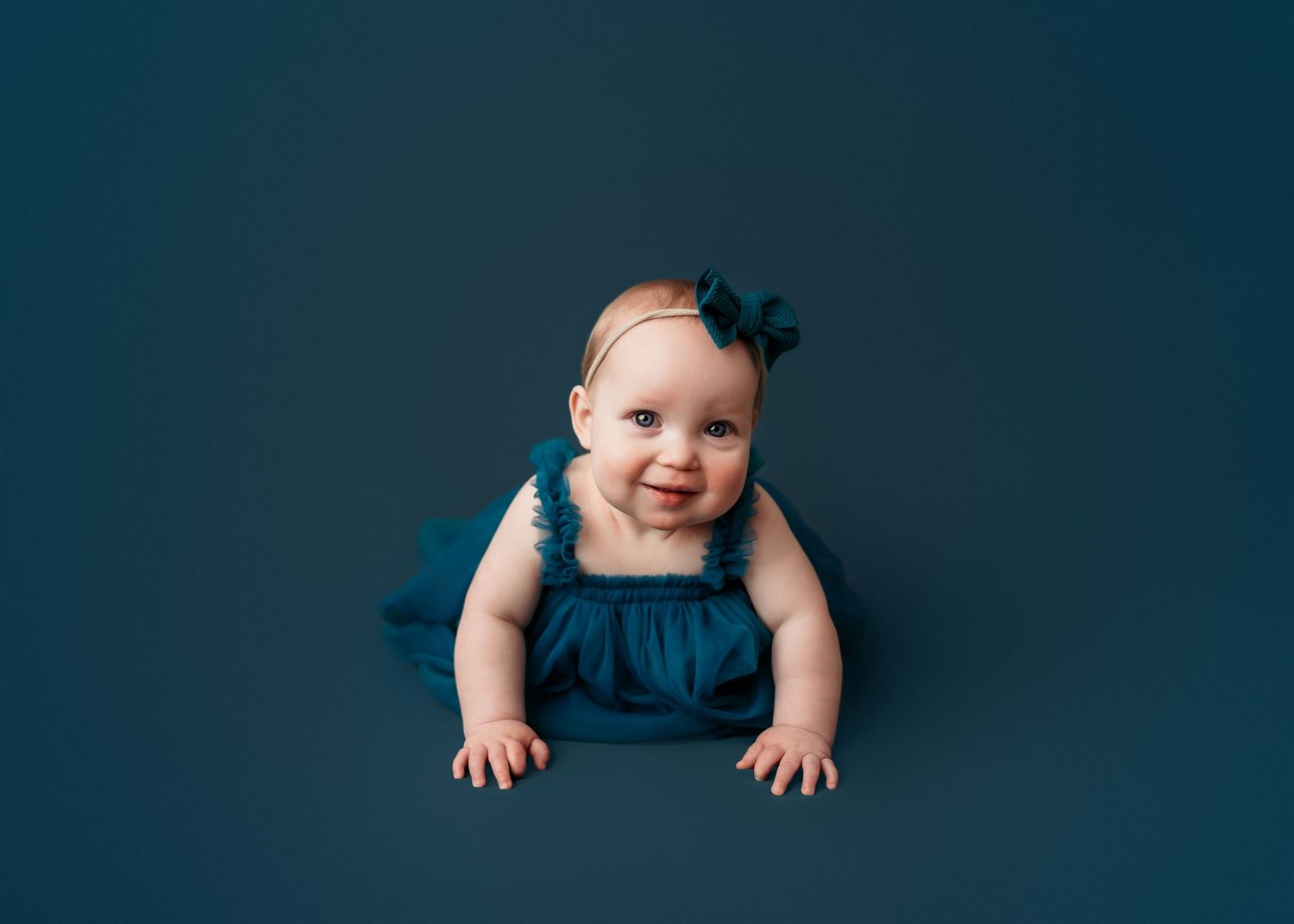 Baby girl at her milestone photography session in Tulsa,OK