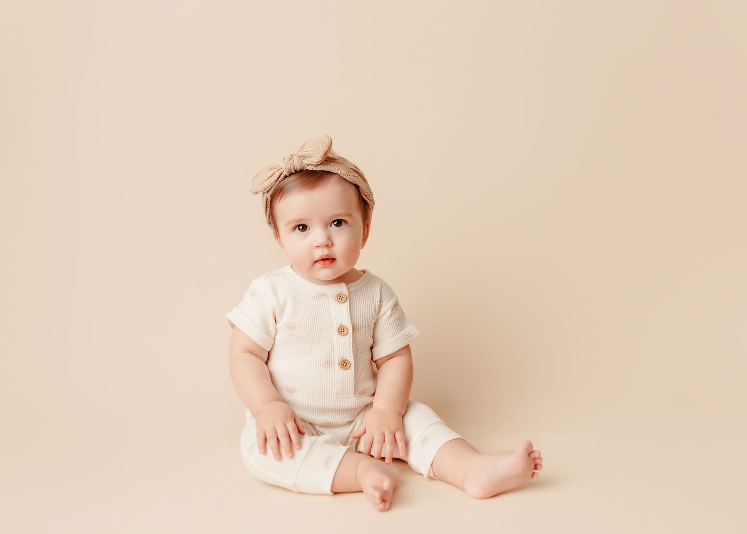 Baby girl at her milestone photography session in Tulsa,OK