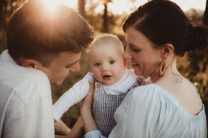 Outdoor farm country sunset rustic family session old bar