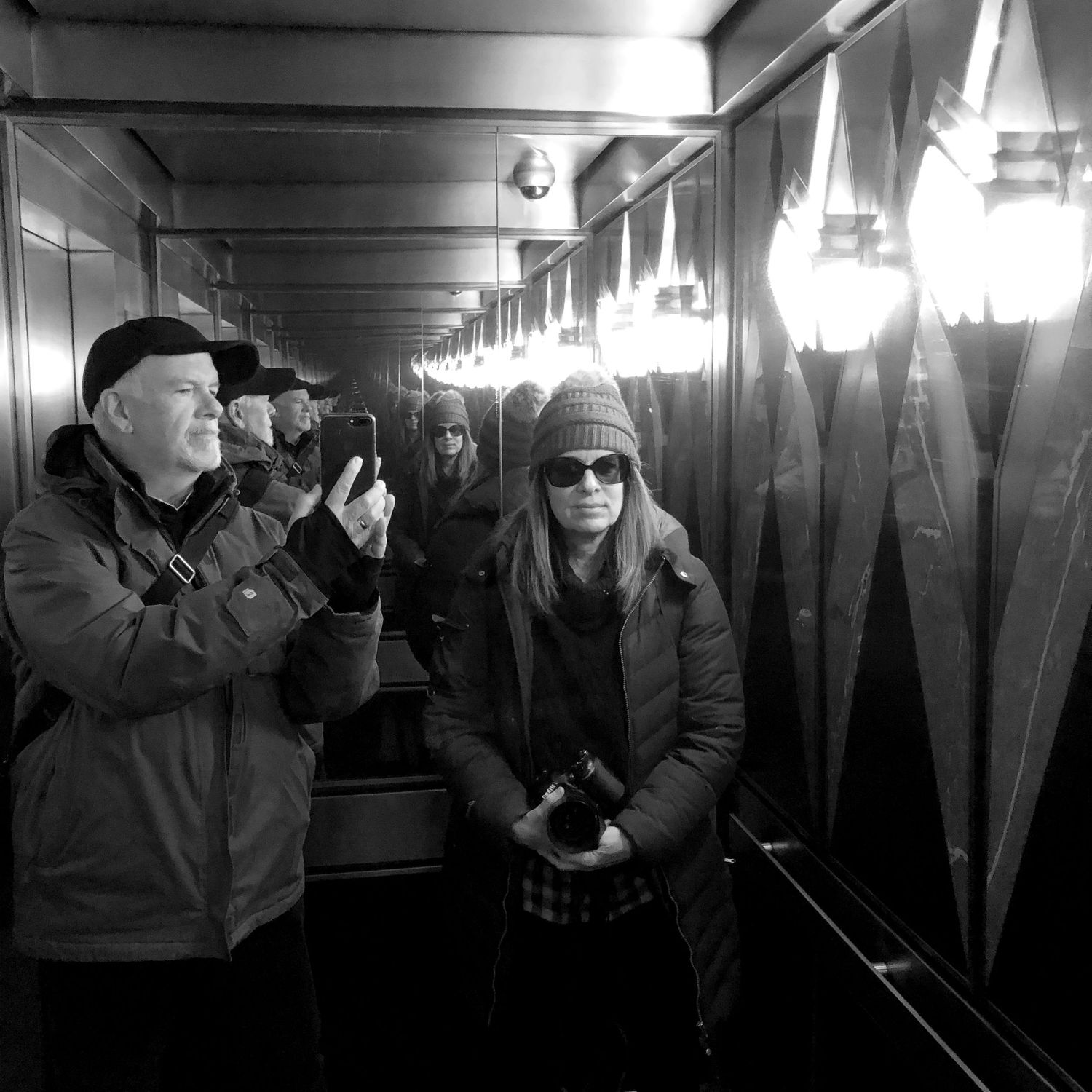 Photographers Heidi & Christopher Harting elevator selfie