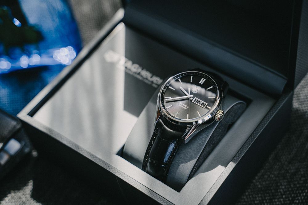 Photo of luxury watch at wedding