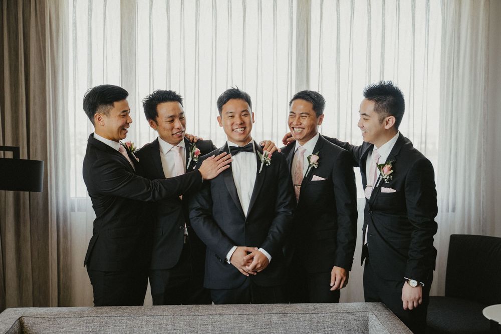 wedding photography taken at hyatt regency Perth by ivision studio groom get ready photos