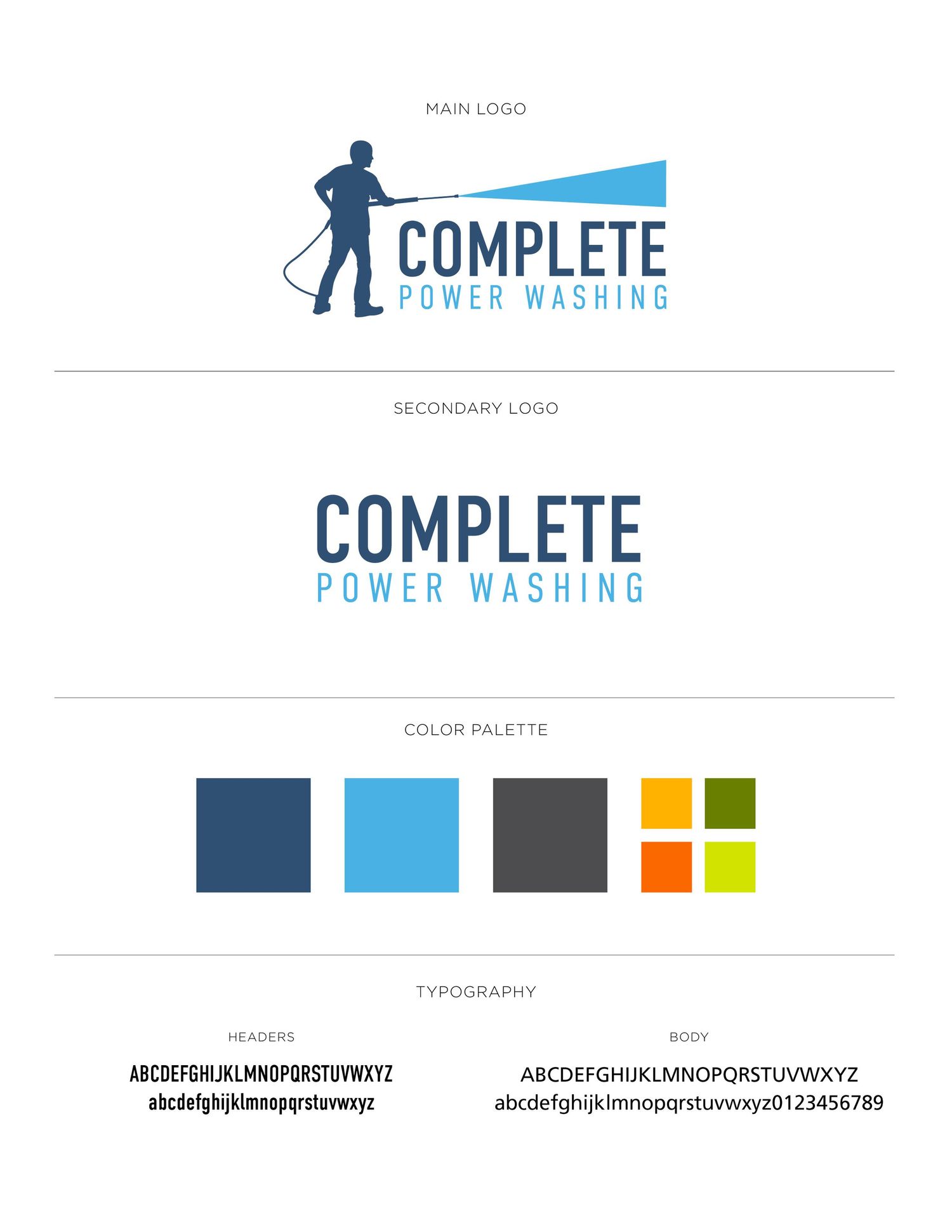 Complete Power Washing logo page