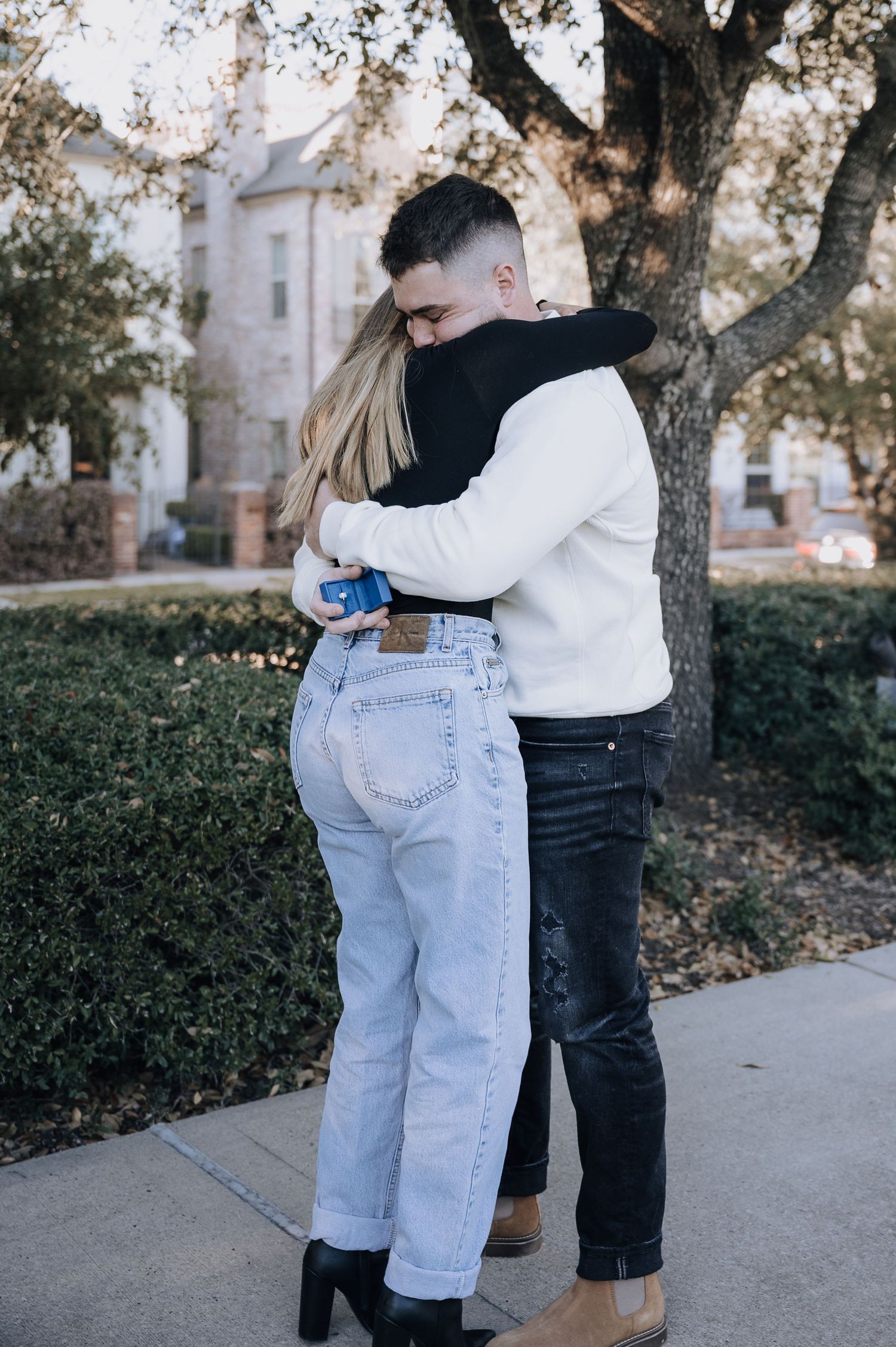 wedding proposal in The Woodlands