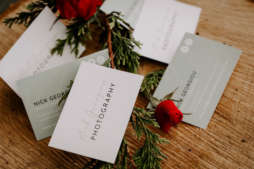 Durham Wedding Photographer Business cards