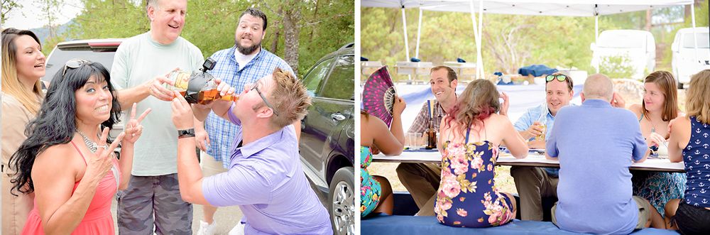 bass lake California destination wedding reception