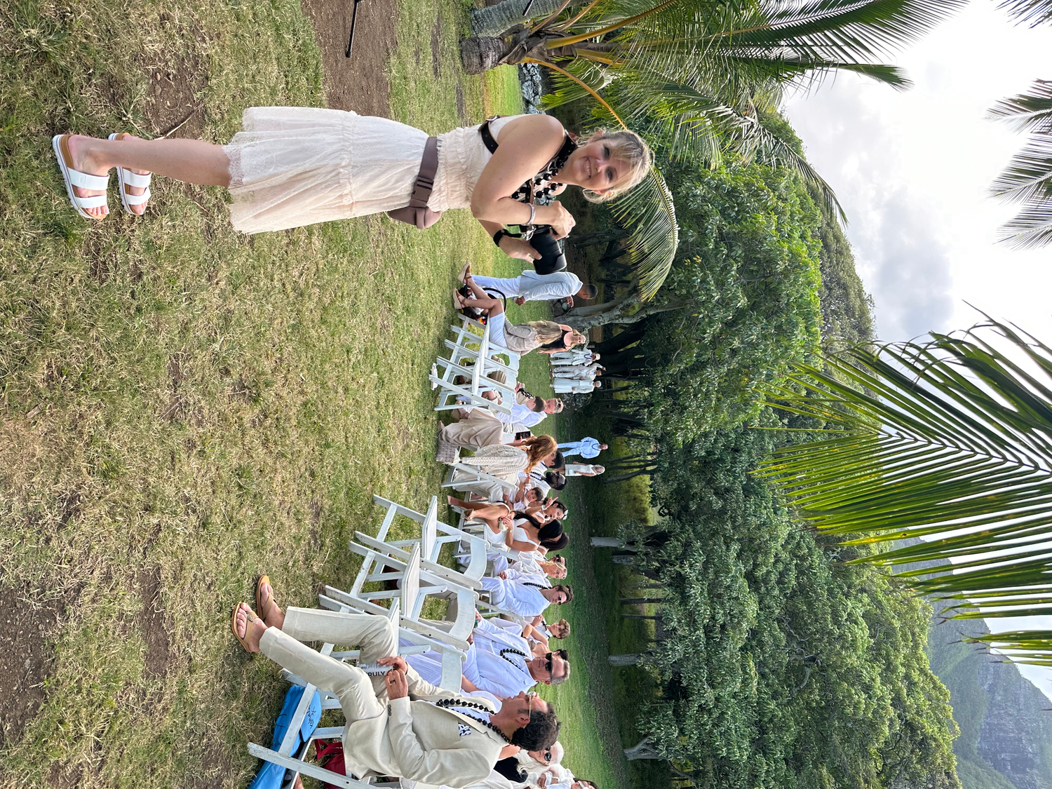 Behind the scenes at a wedding in Hawaii
