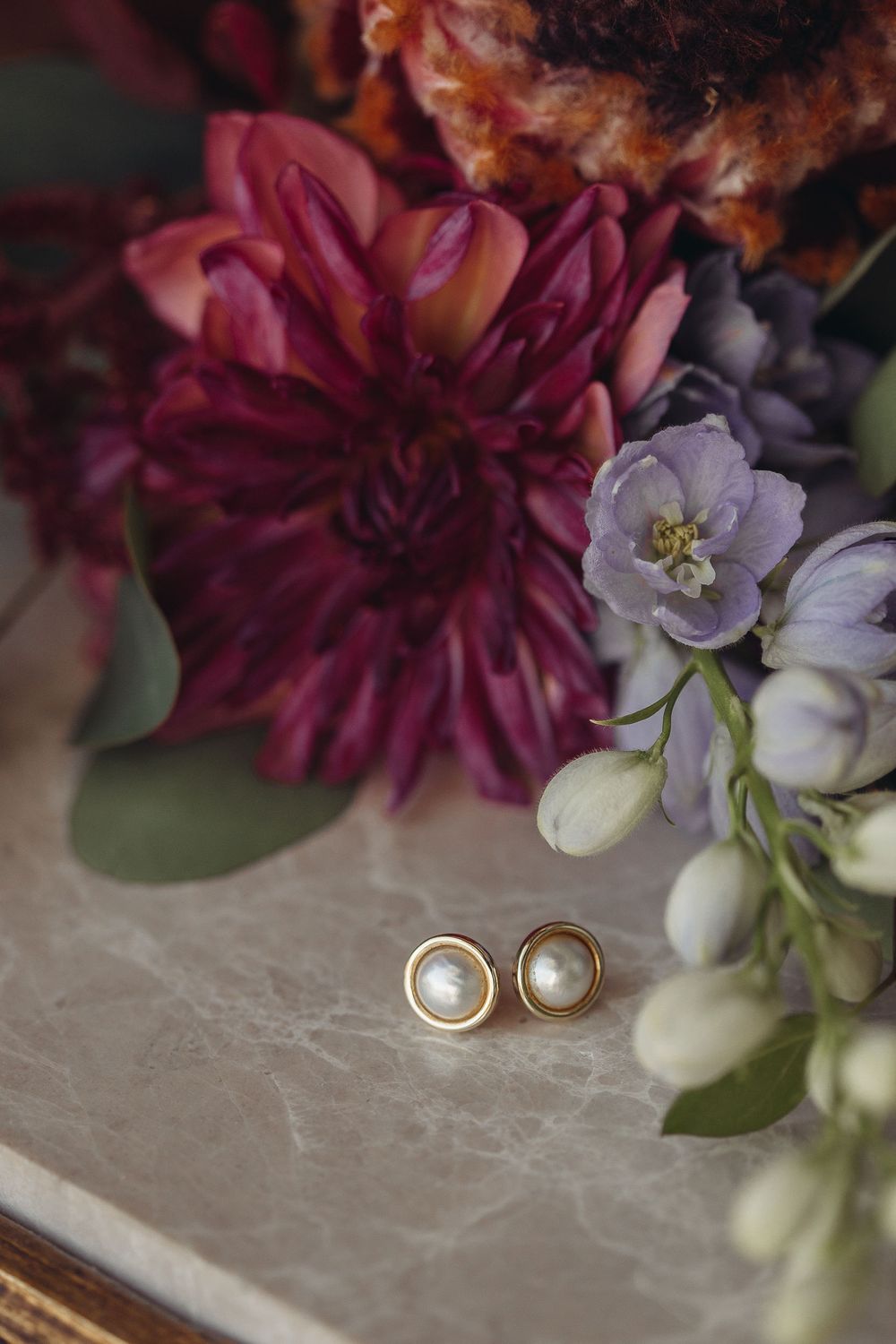 jewellery details among the flowers