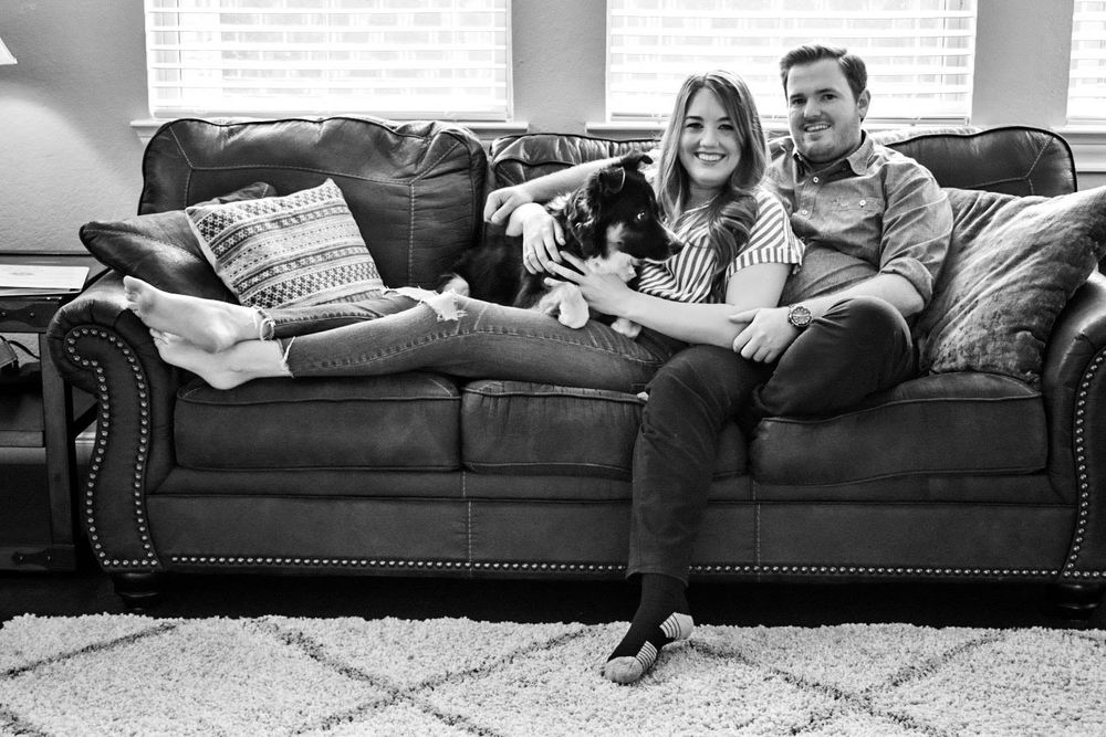at home engagement sessions in houston