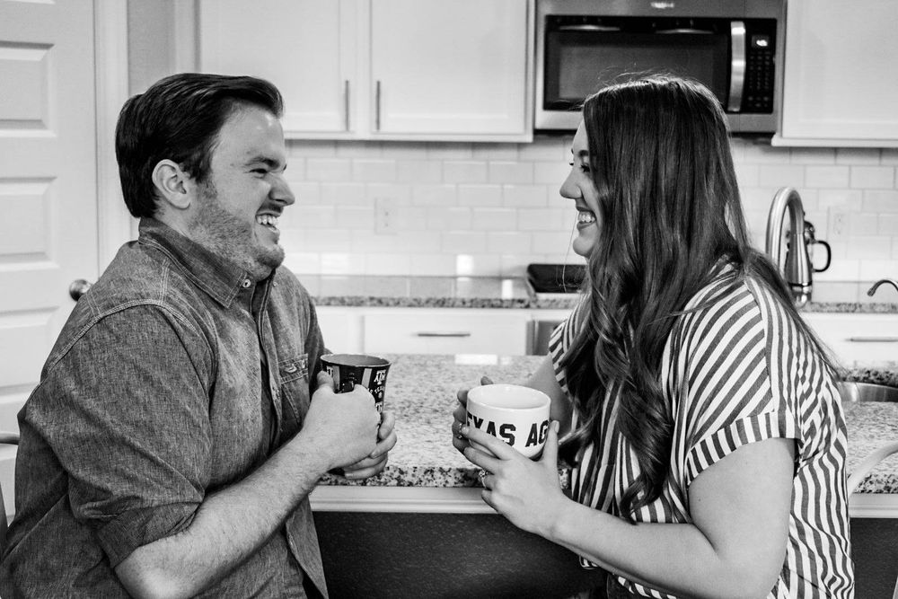 at home engagement sessions in houston