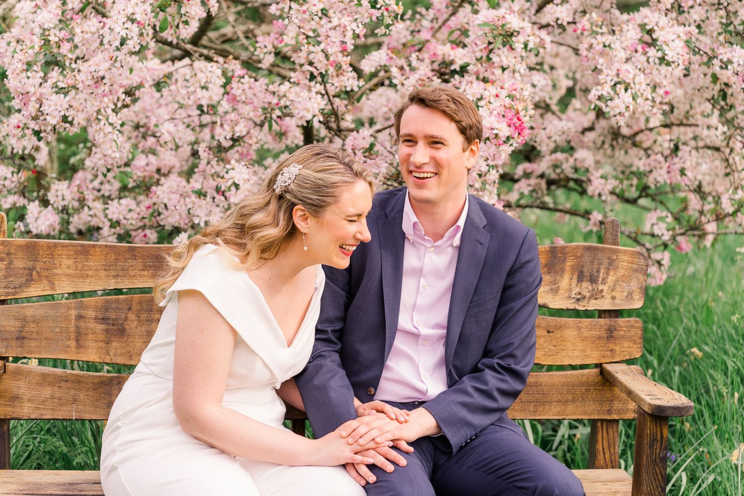 spring wedding blossom tree gilbert white house wedding jumpsuit