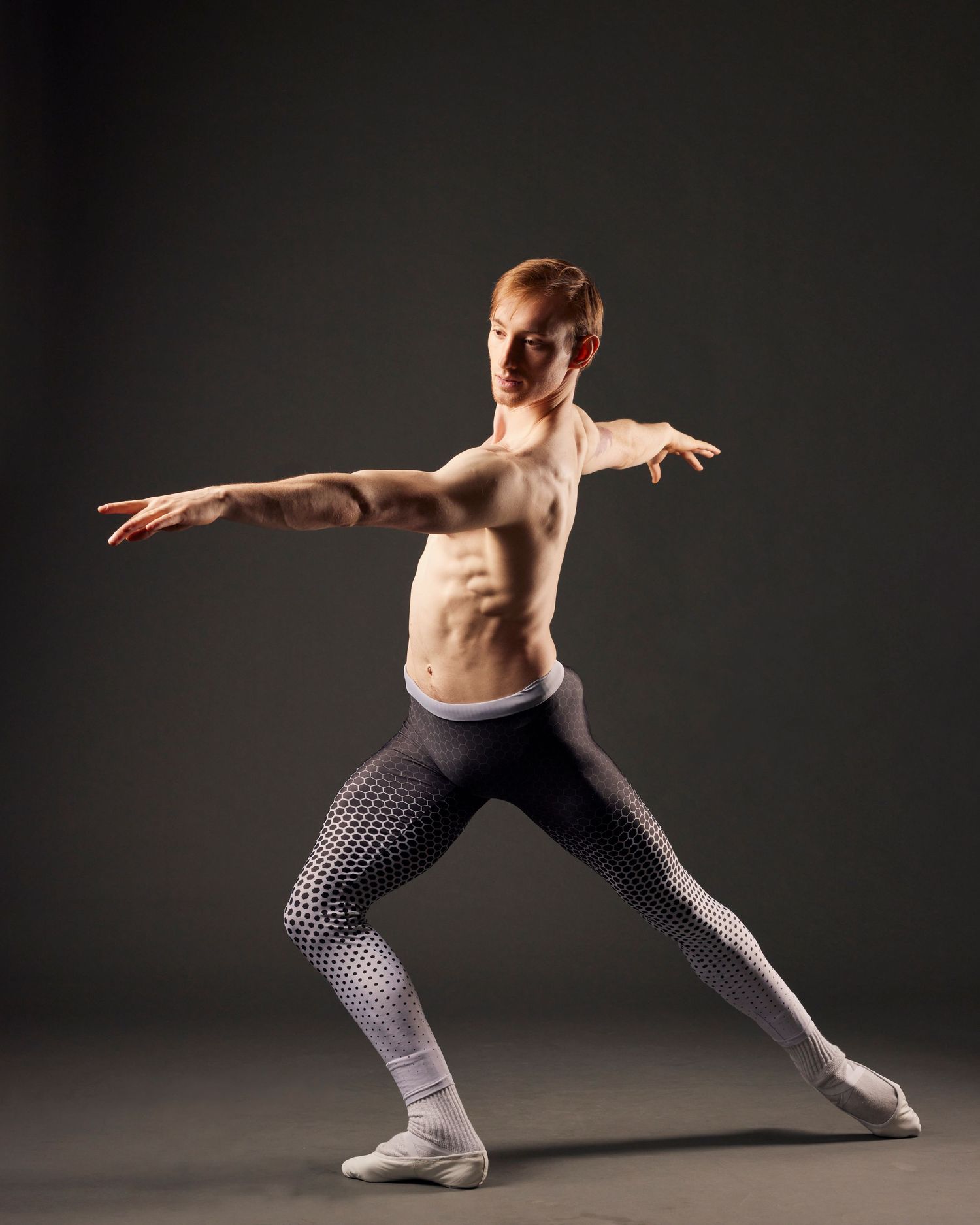 Strong and athletic image of a male ballet dancer