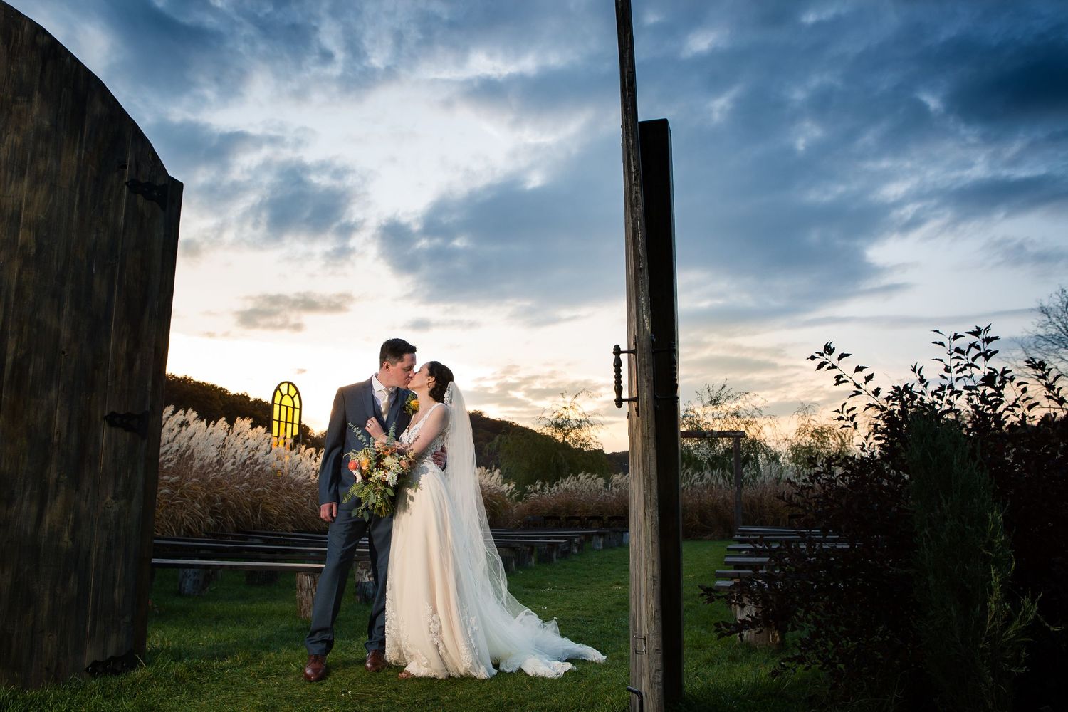 sunset wedding in wisconsin by Meg Johnson Images