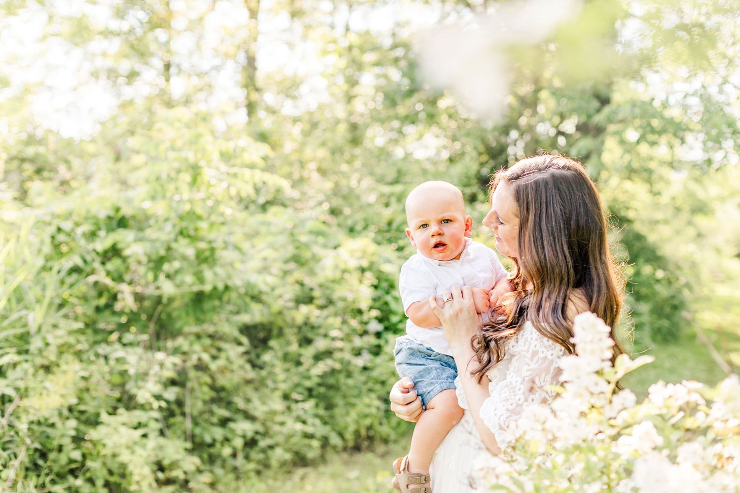 Mother and son portrait during a family photo session in New Paltz, NY with Danielle Lauren Photography