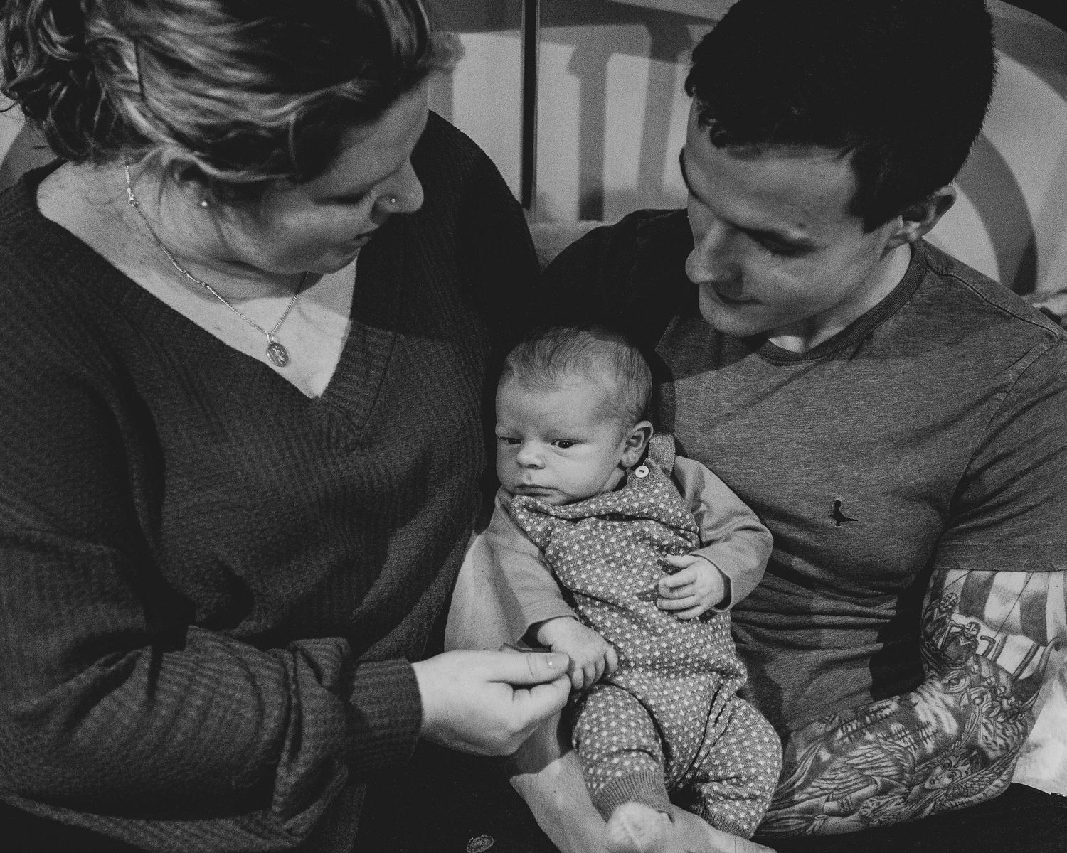New born at home photo shoot with Cornwall new born photographer whole family