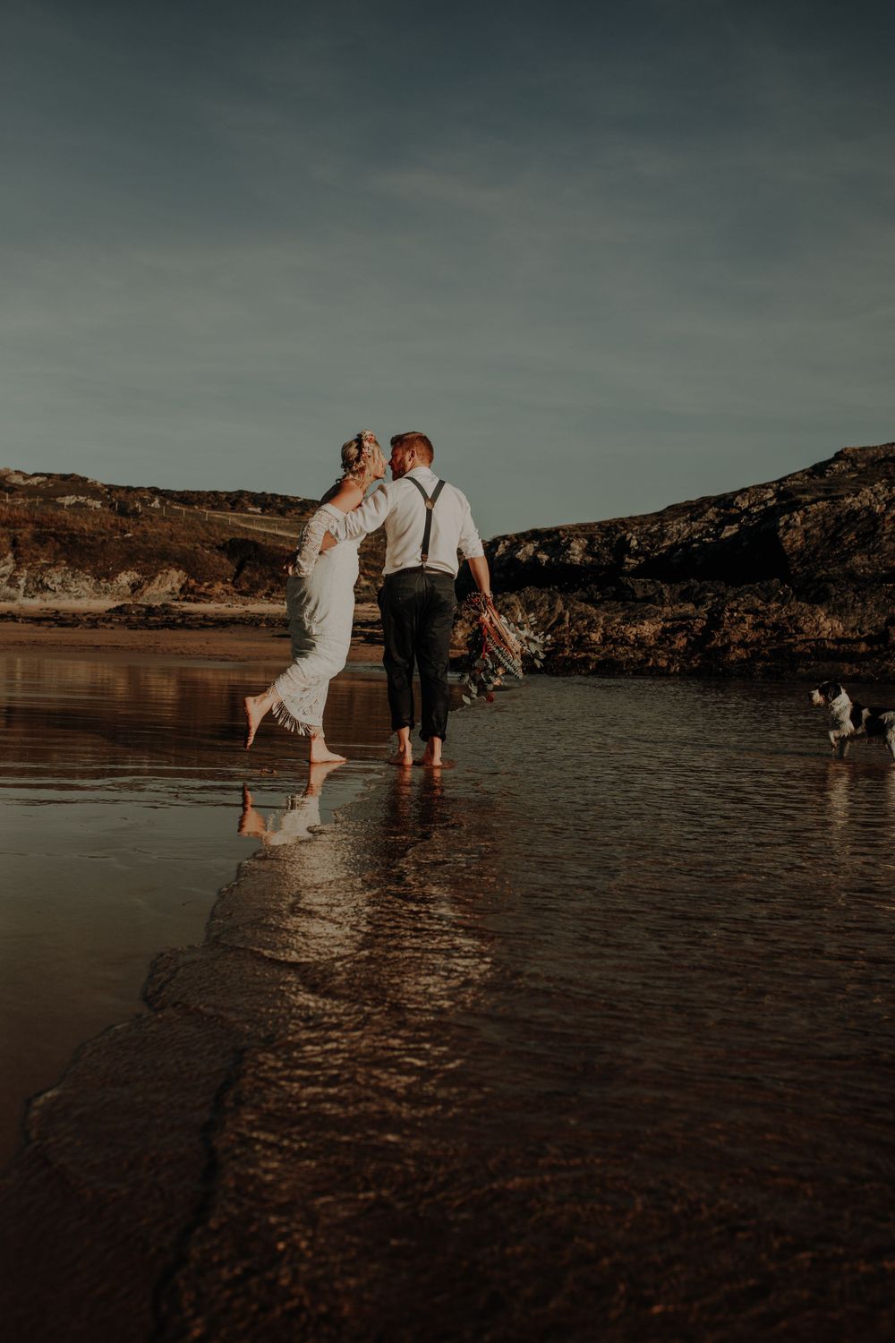 Beach wedding, Manchester wedding photographer. Anglesey wedding. Boho wedding.