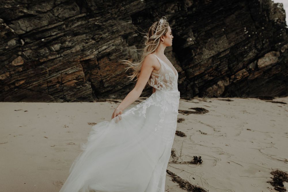 Beach wedding, elopement wedding photographer, anglesey wedding photographer