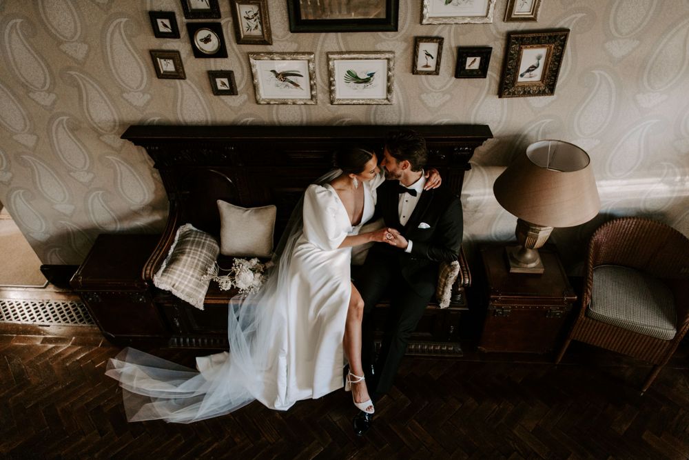 High end wedding, couture wedding dress, Charlotte mills shoes