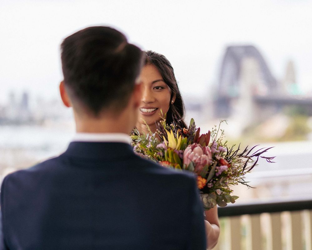 intimate wedding photoshoot with a natural backdrop in Sydney
