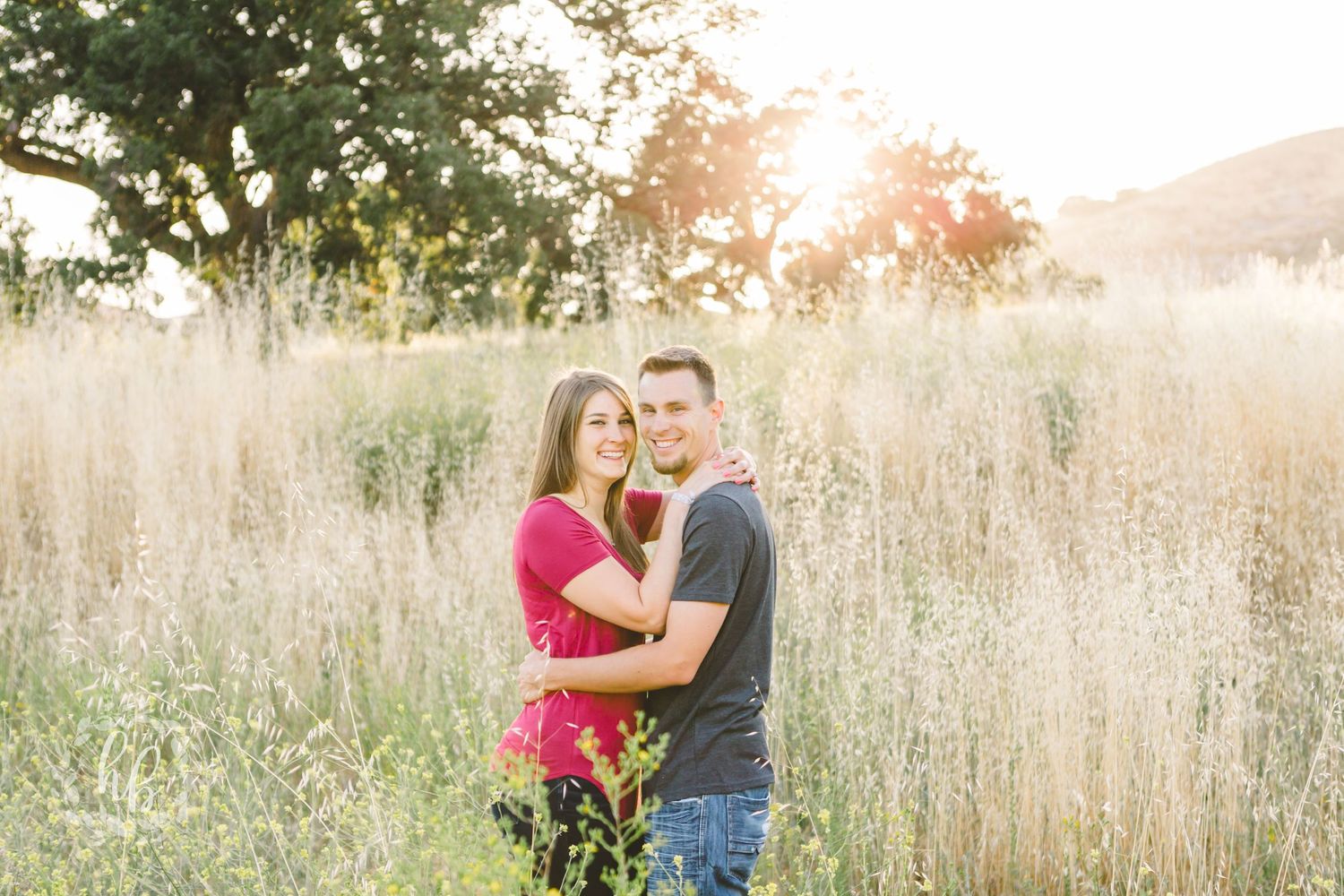 open field camarillo engagement photos