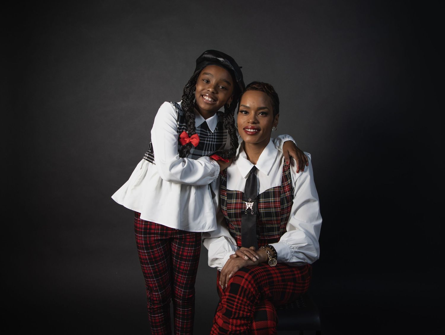 Mommy and me photoshoot. Contrast