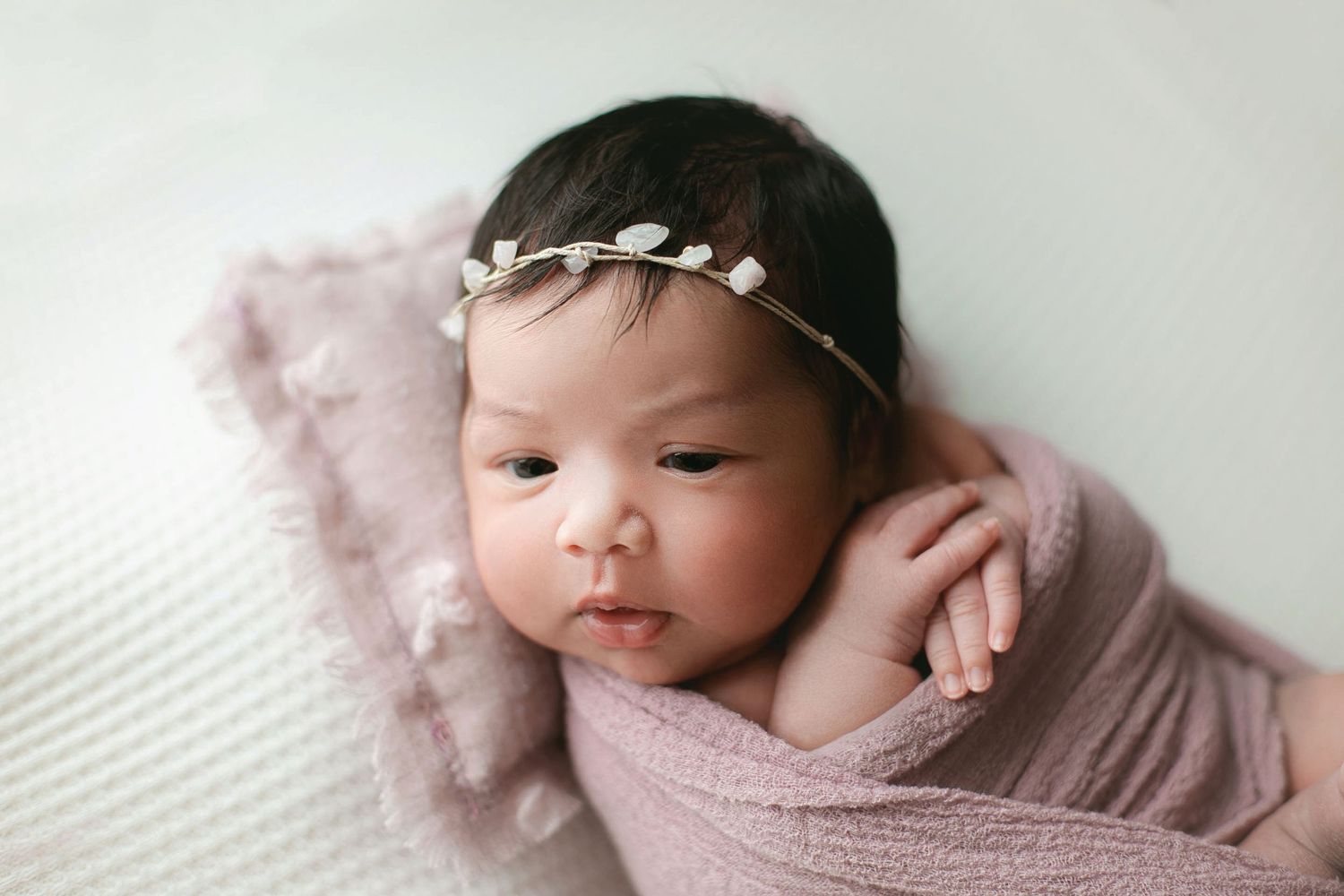 baby wrapped in purple. Greenville sc newborn photographer, Easley sc newborn photographer, Upstate sc newborn photographer