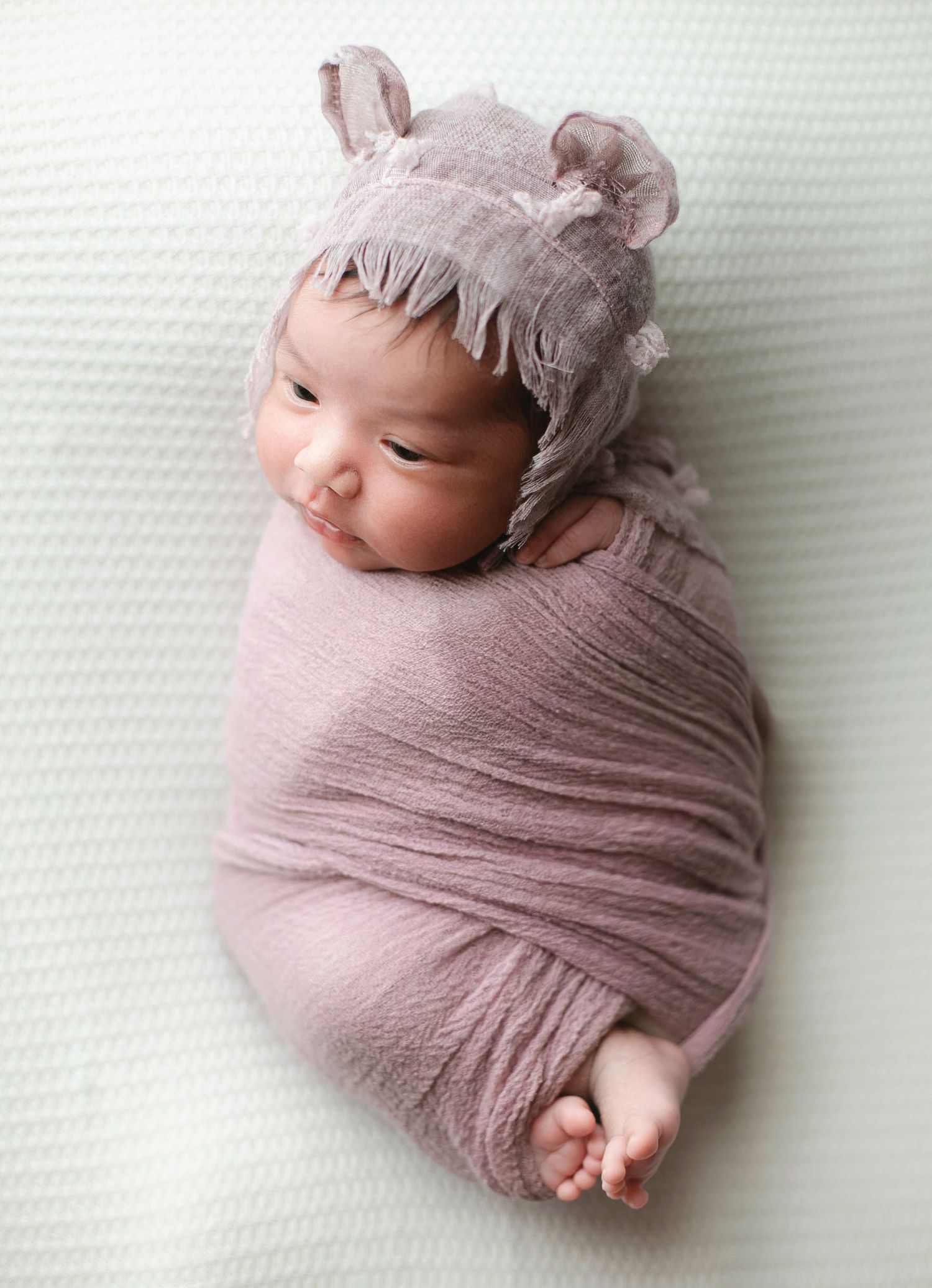 Newborn wrapped in purple. Greenville sc newborn photographer, Easley sc newborn photographer, Upstate sc newborn photographer