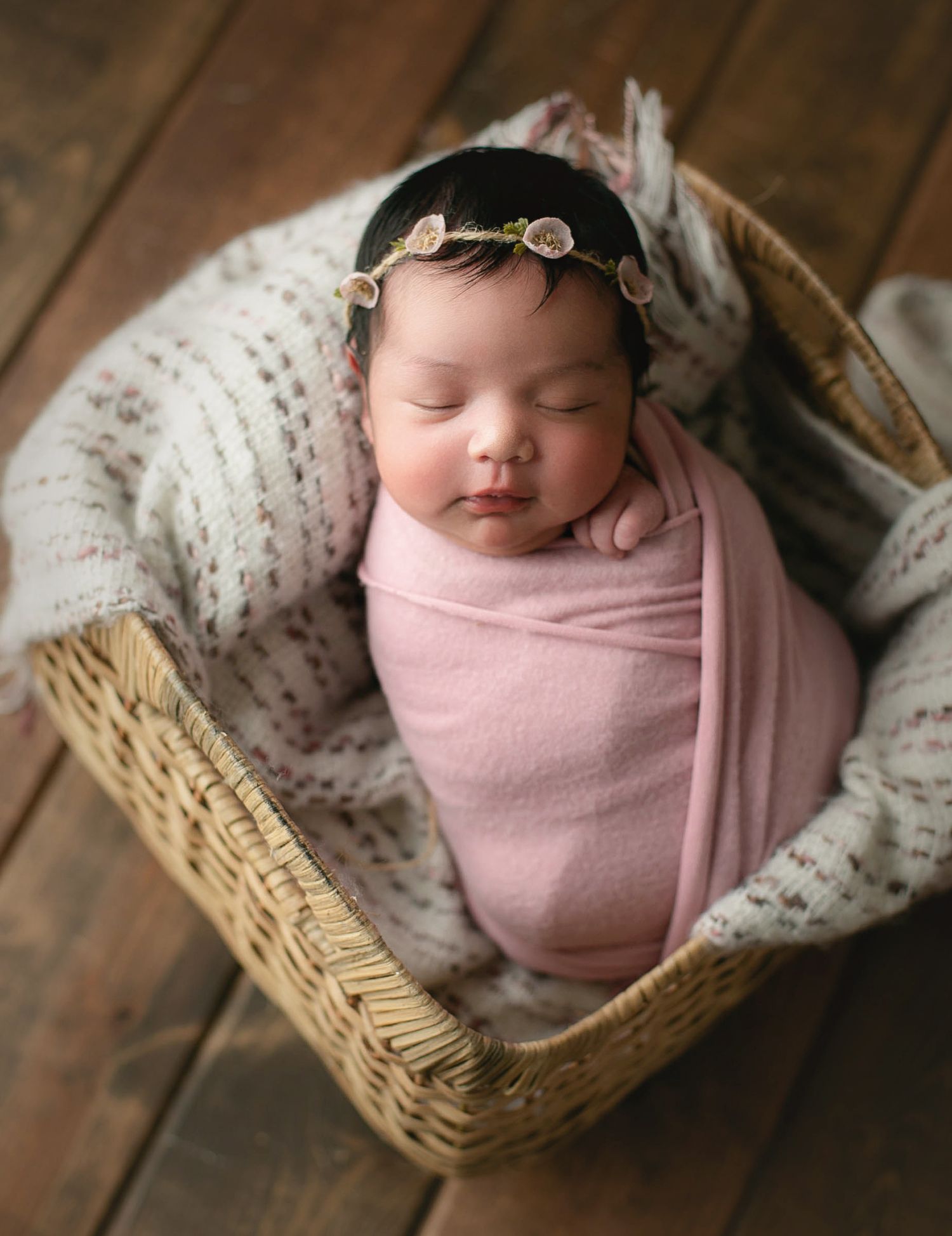 Newborn in a basket. Greenville sc newborn photographer, Easley sc newborn photographer, Upstate sc newborn photographer
