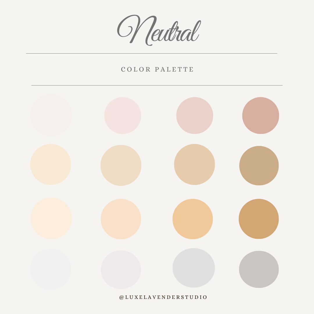 Neutral color palette of what to wear photography