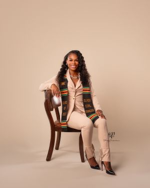 Studio senior high school photoshoot; black female studio senior photoshoot; college senior photos; high school senior