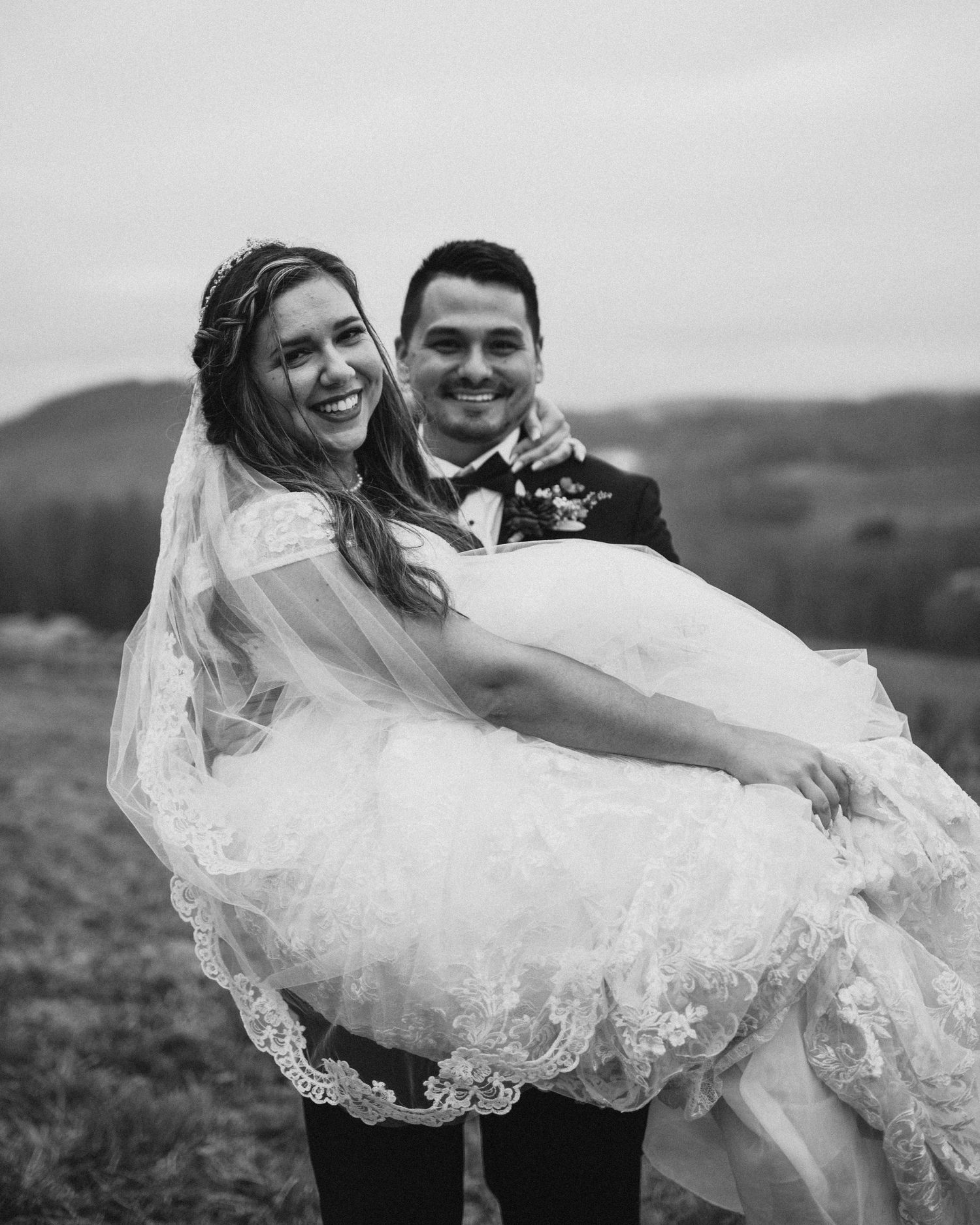 Happy wedidng couple on their big day