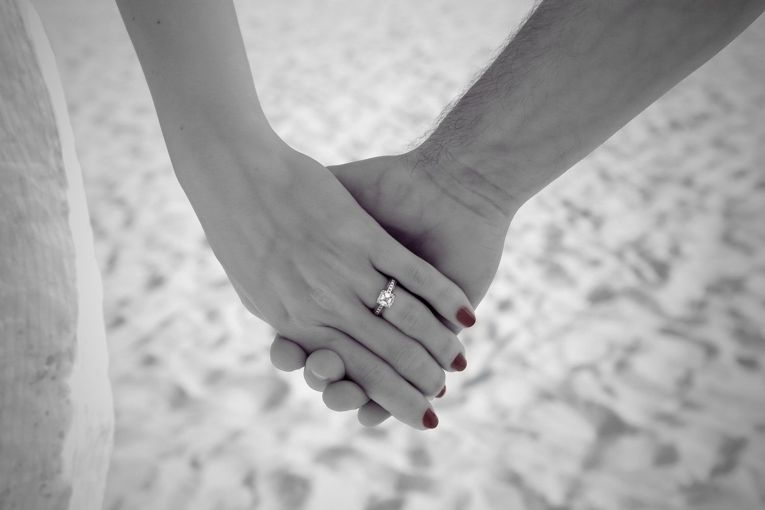 couple holding hands