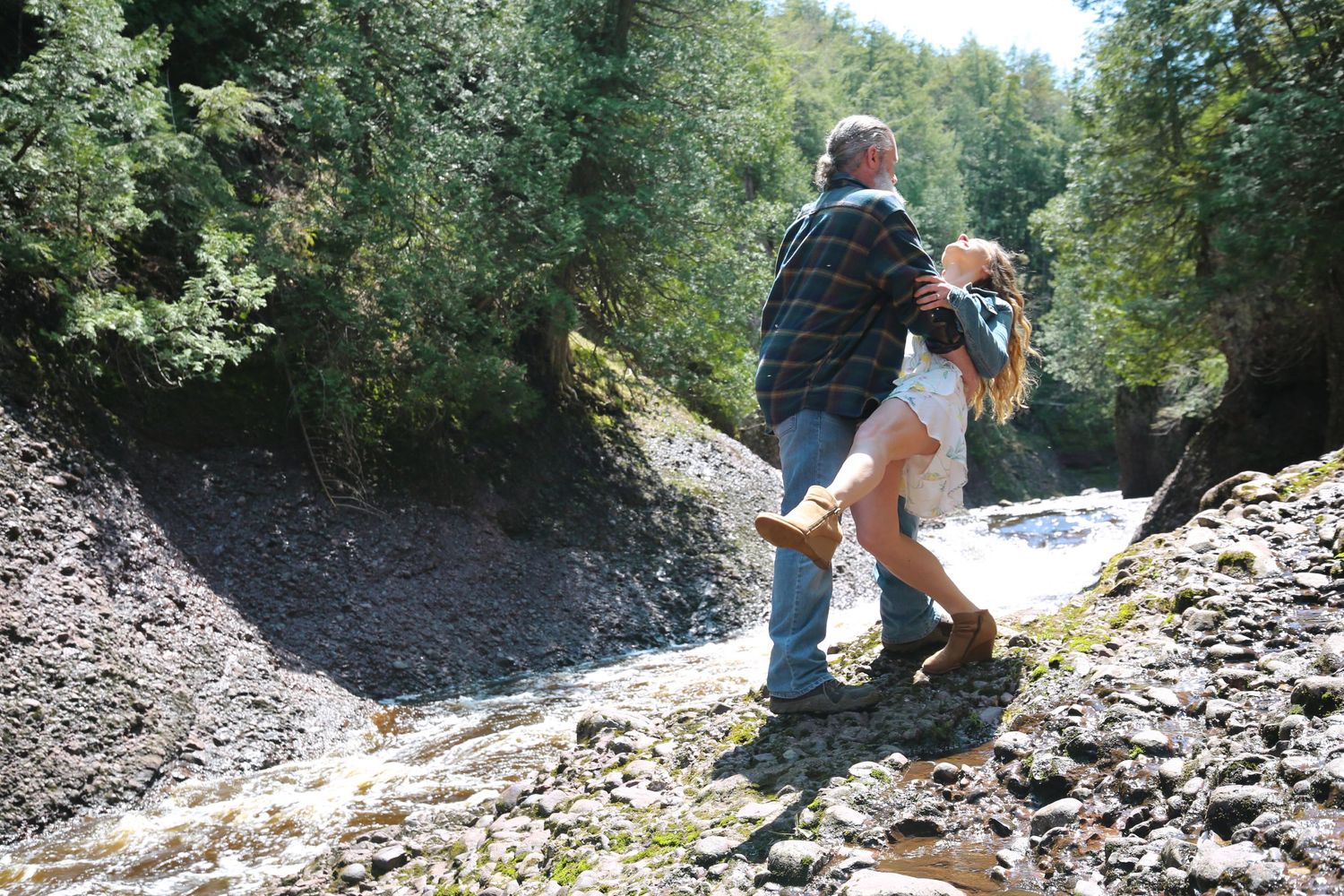 romantic dance in nature
