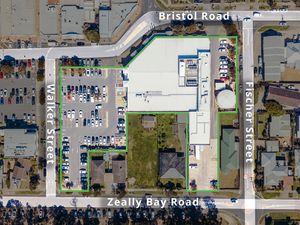 Top down view of Bristol Road and Sally Bay Roads intersection.