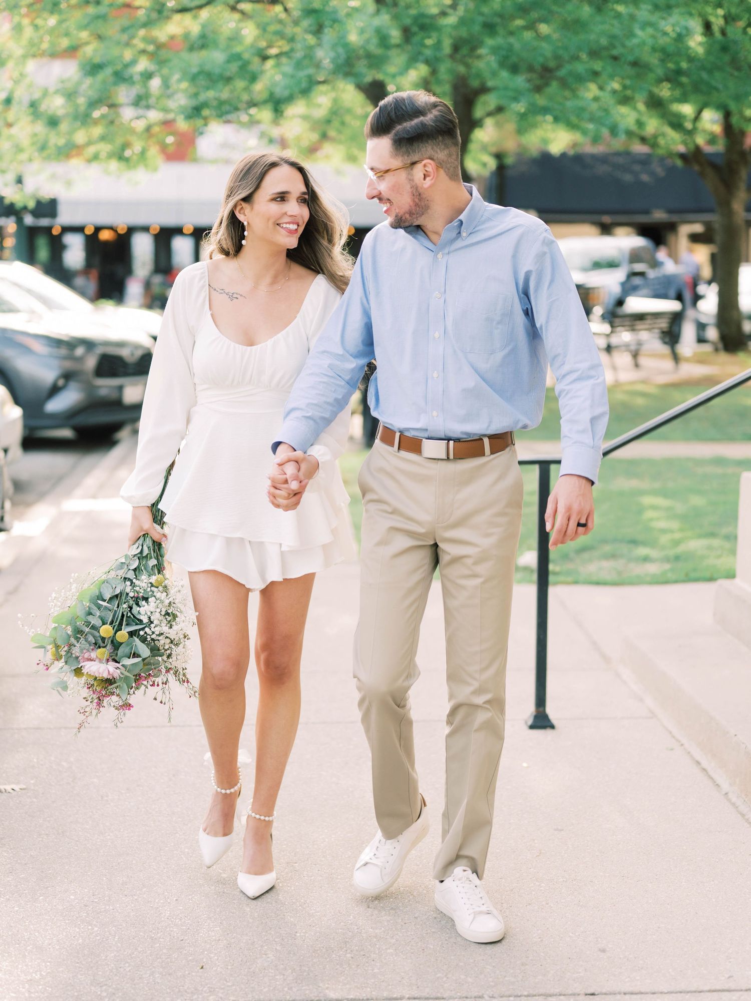 Couple - Downtown McKinney, TX courthouse wedding