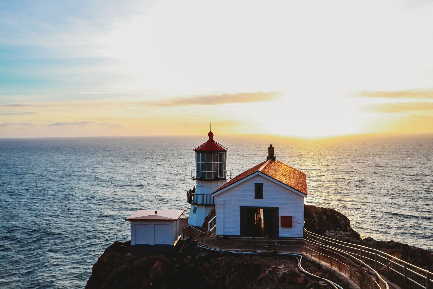 Point Reyes Lighthouse inside the Point Reyes National Seashore in Marin County, California