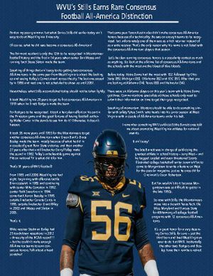 Newsletter I interviewed for, designed and wrote for WVU Football.