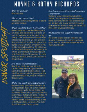 Newsletter I interviewed for, designed and wrote for WVU Football.