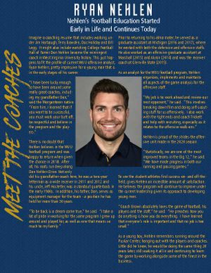 Newsletter I interviewed for, designed and wrote for WVU Football.