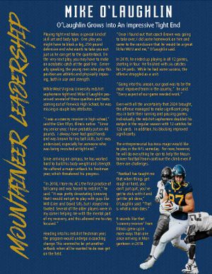 Newsletter I interviewed for, designed and wrote for WVU Football.