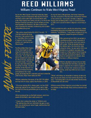 Newsletter I interviewed for, designed and wrote for WVU Football.
