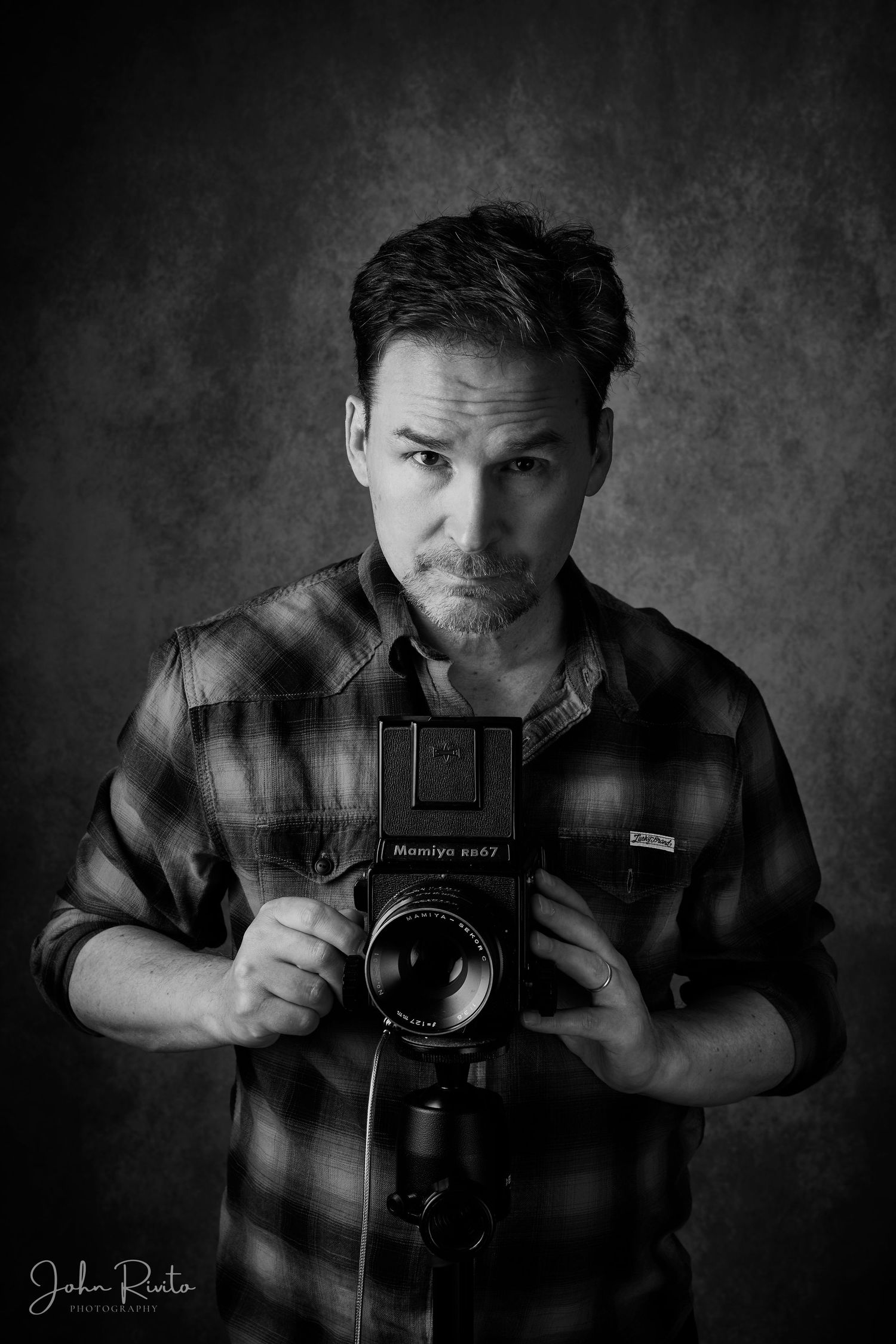 Black and White Portrait Photographer in Syracuse Central New York Photography Studio